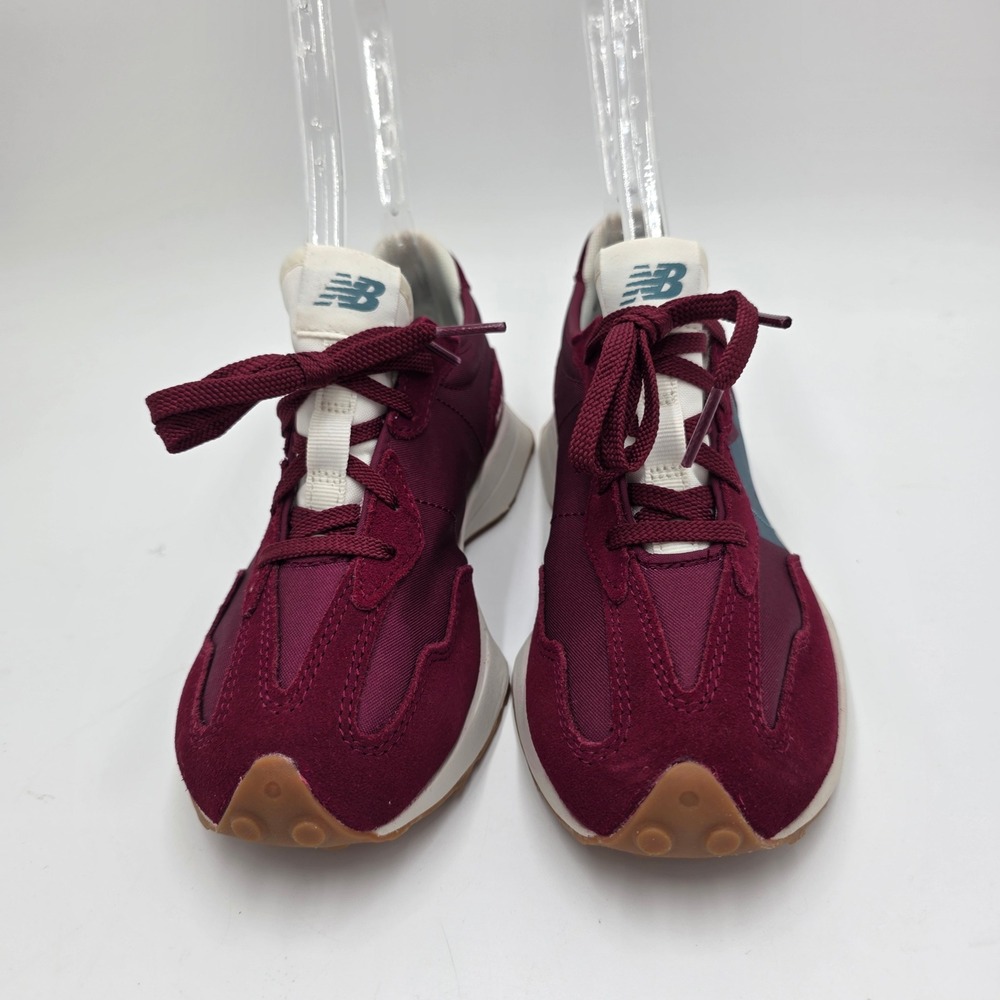 New Balance 327 Mens Burgundy Suede Nylon Lifestyle Sneakers MS327CPG